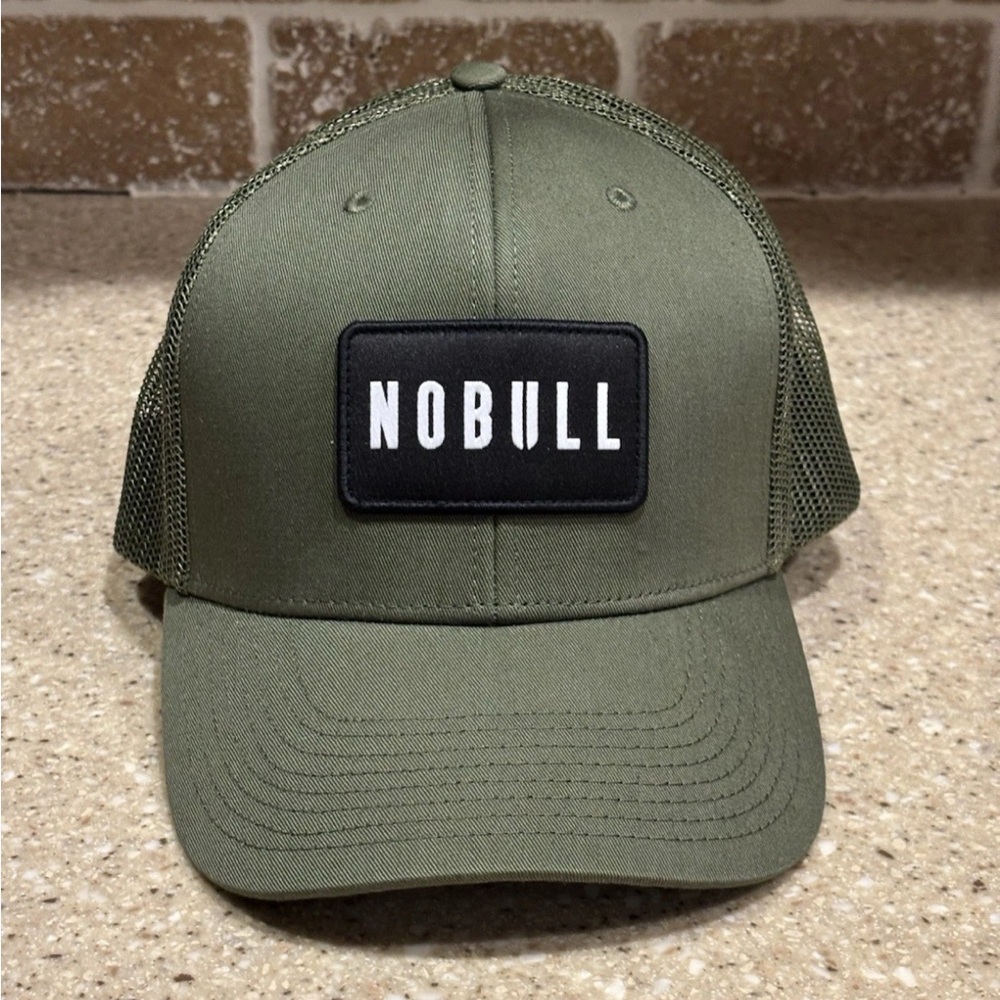 NOBULL Olive Trucker Hat with Black Logo Patch